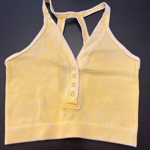 Yellow crop top